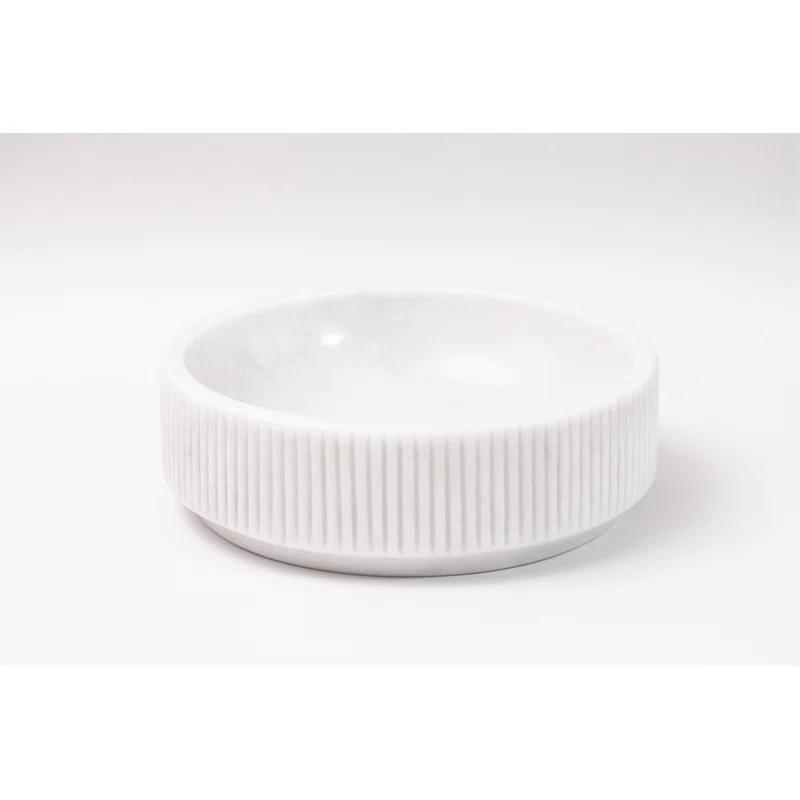 GA061 Natural Stone Vessel Bathroom Sink Circular Burj Black Marble