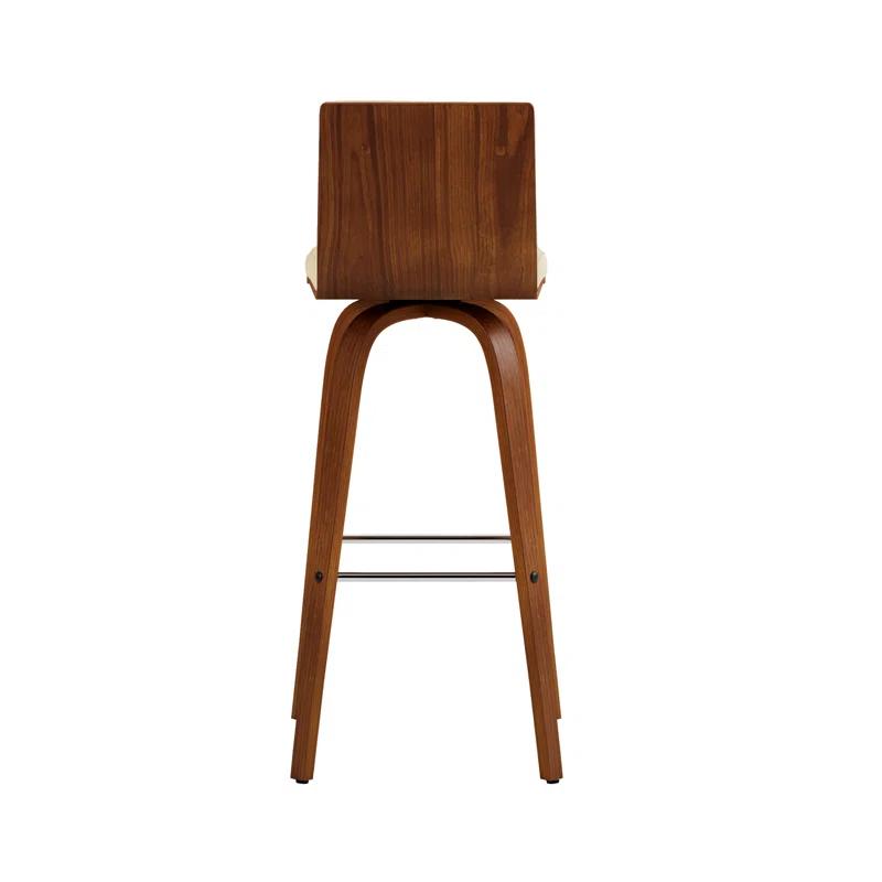 Hiram Solid Wood Swivel Bar & Counter Stool