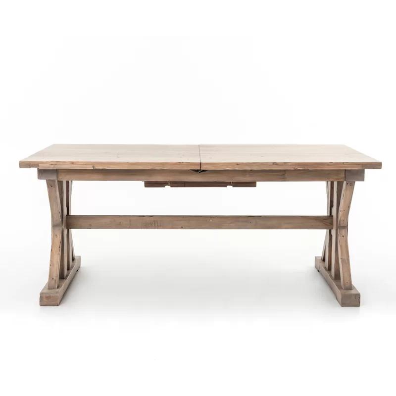 Tuscan Farmhouse Extendable Reclaimed Wood Dining Table