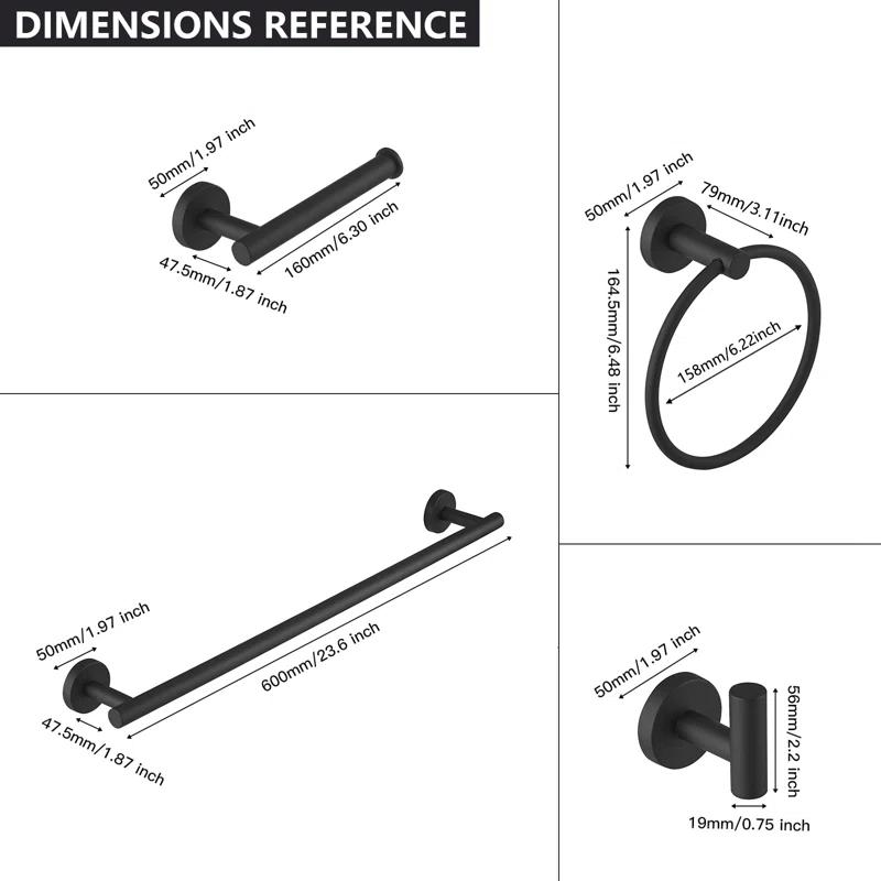 5 - Piece Bathroom Hardware Set