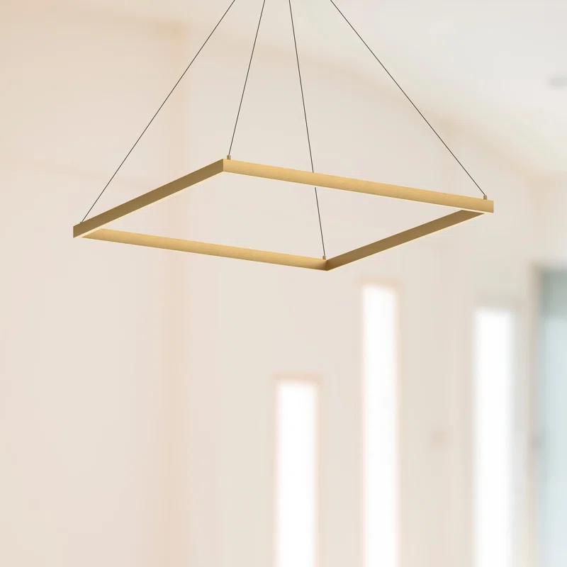 Piazza 1 - Light Brushed Gold LED Single Pendant