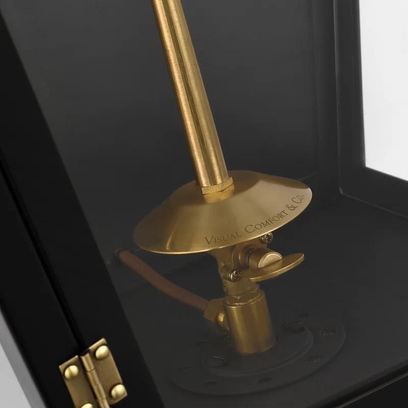 Stratford Large Black Aluminum and Glass Outdoor Lantern