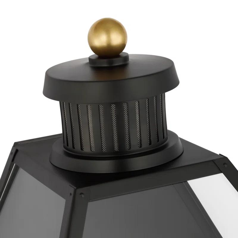 Stratford Large Black Aluminum and Glass Outdoor Lantern