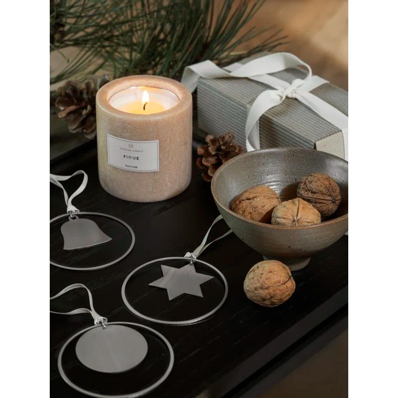 Blomus FRABLI Scented Candle w/Marble Container - Large - Fig Fragrance