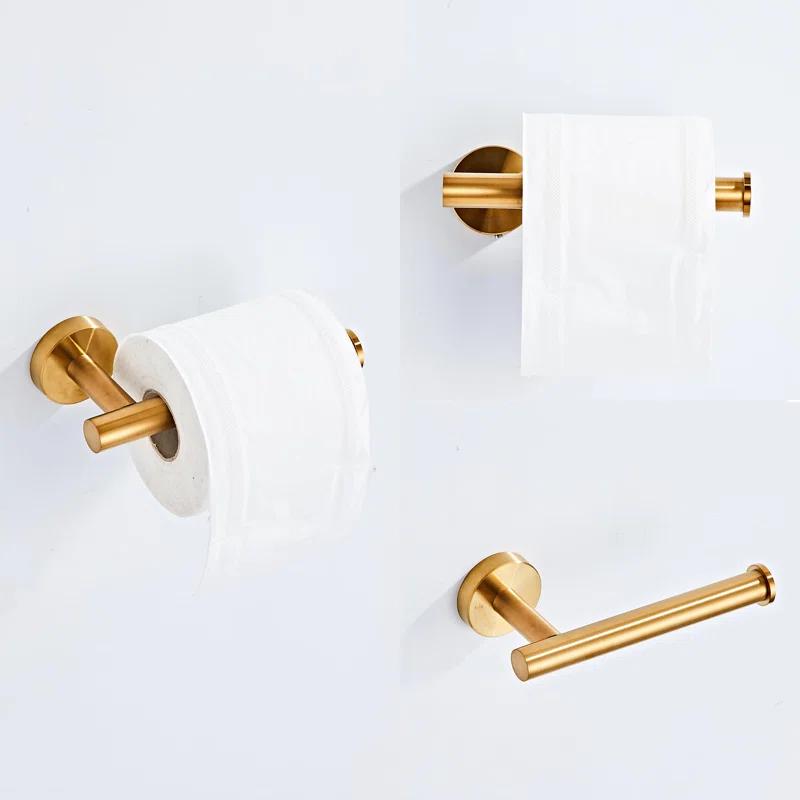 Bathroom Hardware Set 5 Piece With Towel Racks For Bathroom, SUS304 Stainless Steel Bath Towel Bar Set, 24 Inch Wall Mounted Accessories Kit…