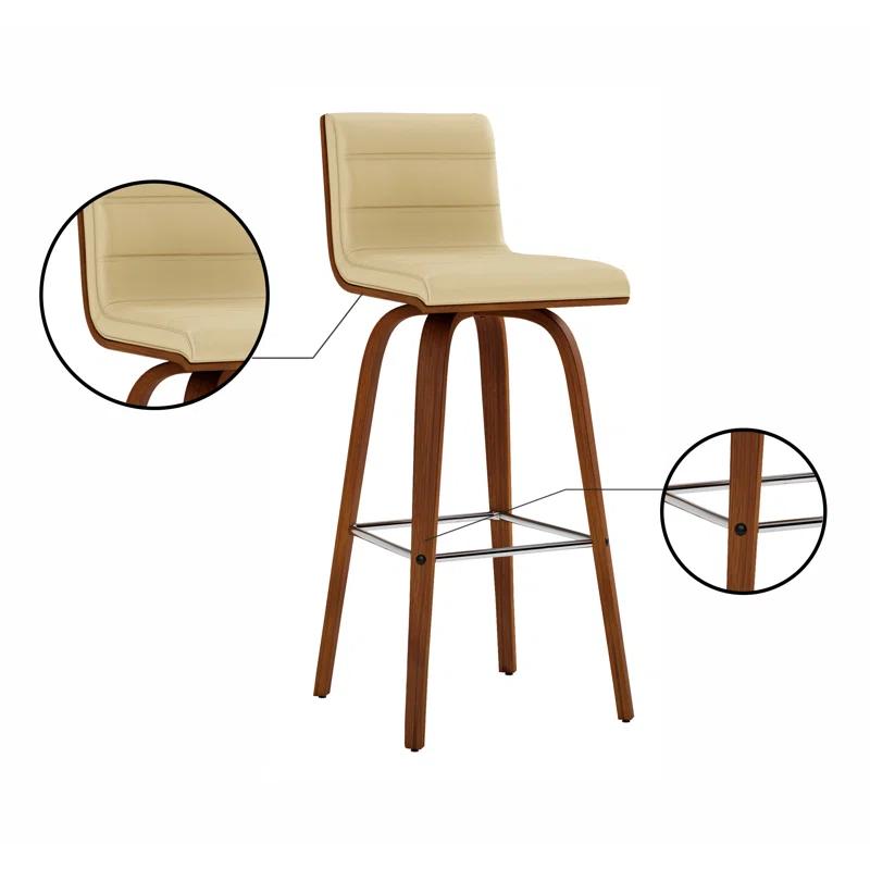 Hiram Solid Wood Swivel Bar & Counter Stool