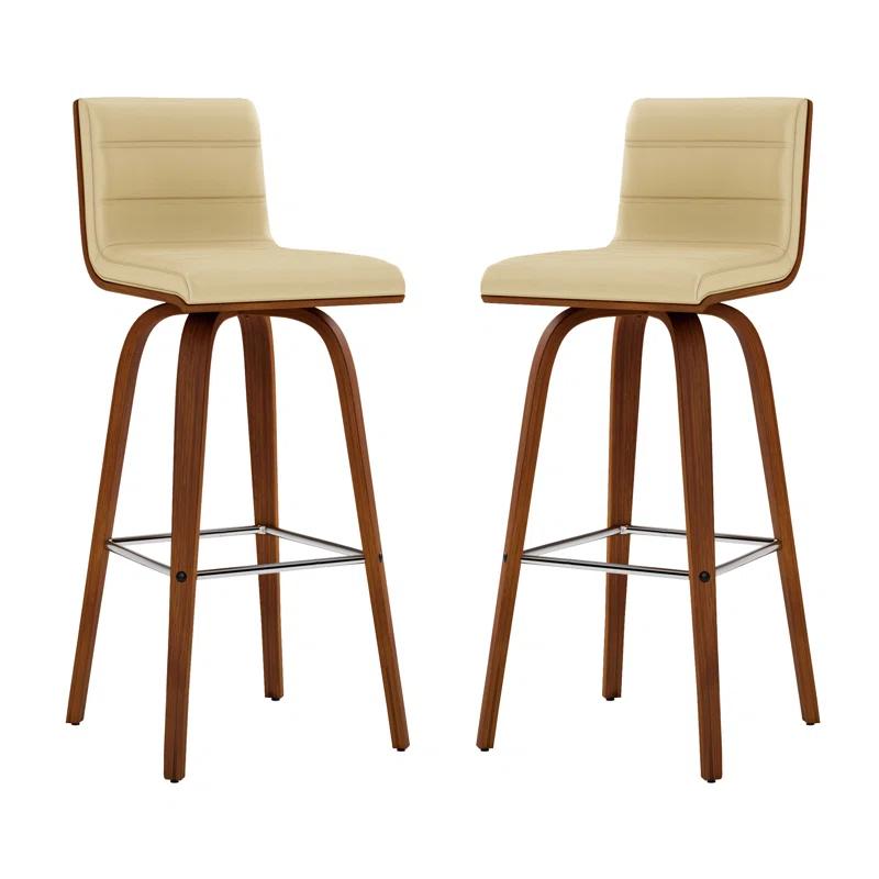 Hiram Solid Wood Swivel Bar & Counter Stool