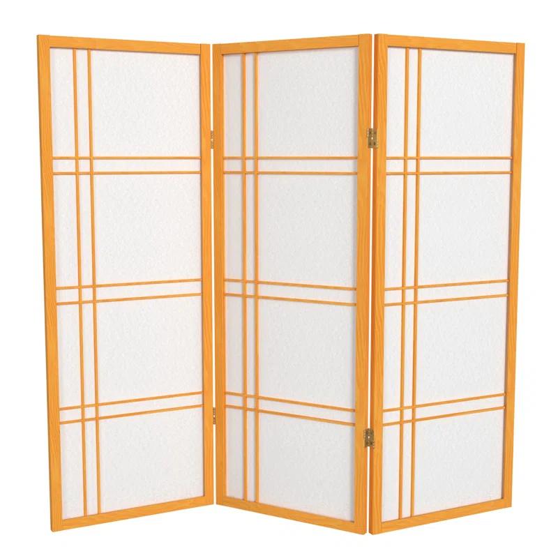 48" x 42" Double Cross Shoji 3 Panel Room Divider