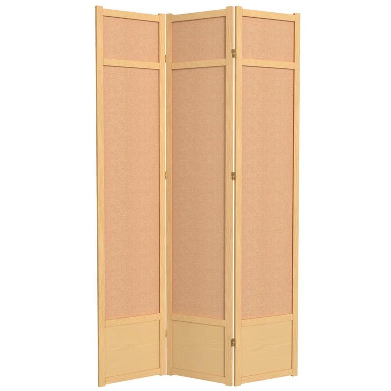 Oriental Furniture 7 Ft Tall Jute Shoji Screen, natural, 3 panel