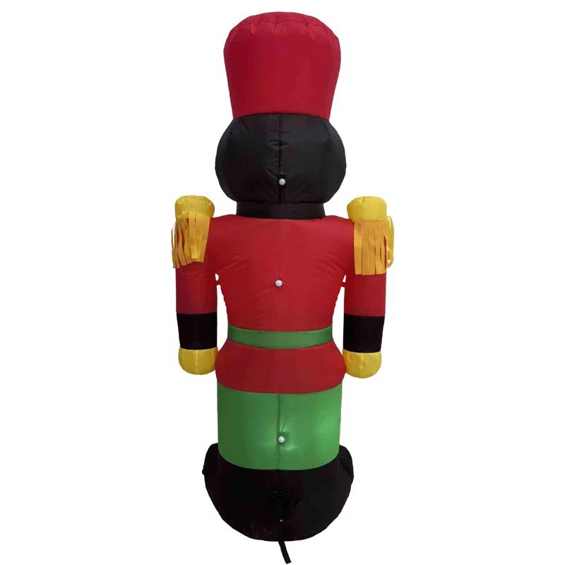 Northlight Seasonal LED Lighted Inflatable Soldier Nutcracker Outdoor Christmas Decoration - 4.25'