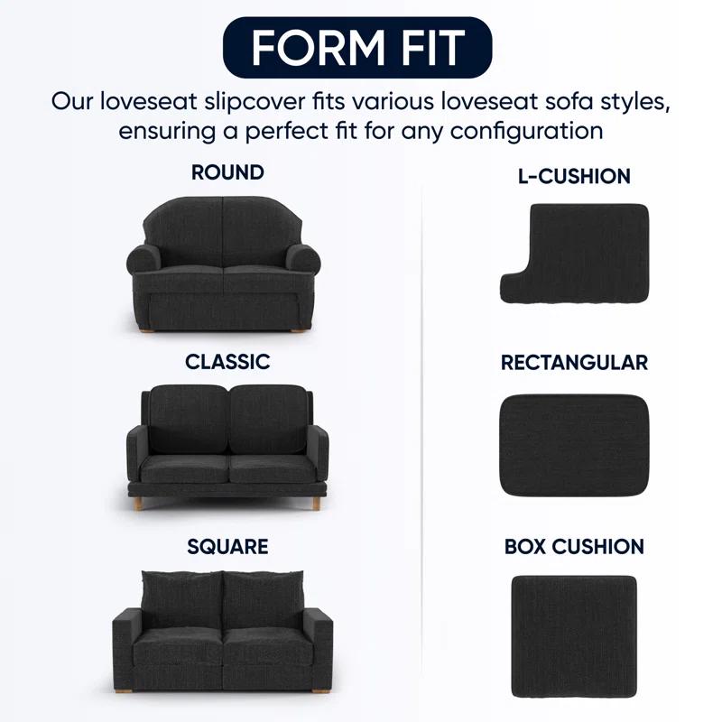 Stretchy Slipcover for Loveseat Sofa - Italian Style & Premium Quality - Mille Righe Collection