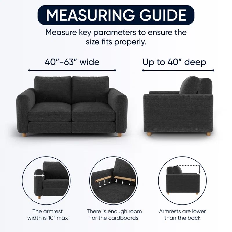 Stretchy Slipcover for Loveseat Sofa - Italian Style & Premium Quality - Mille Righe Collection