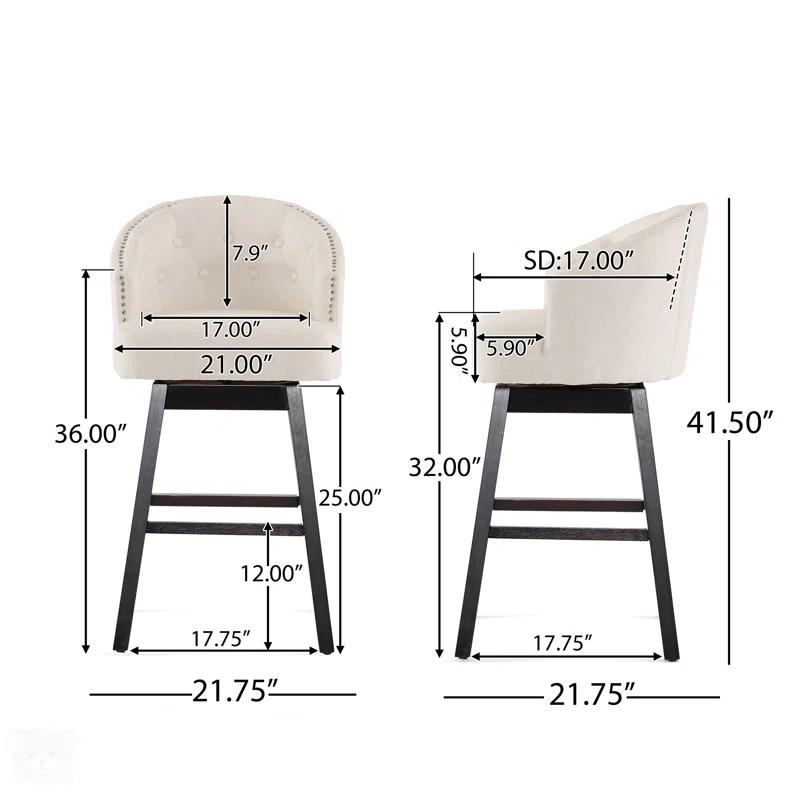 Red Barrel Studio® Lentha KD SWIVEL BARSTOOL (Set of 2)