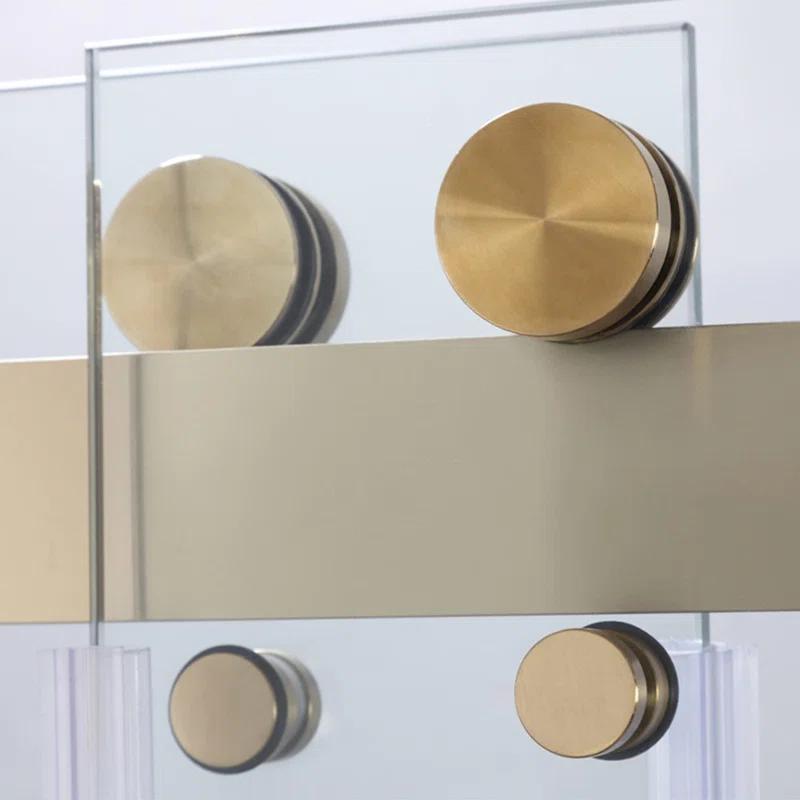 Dimorphos Frameless Sliding Glass Shower Doors with 3/8"(10mm) Clear Tempered Glass 11DD701957Q