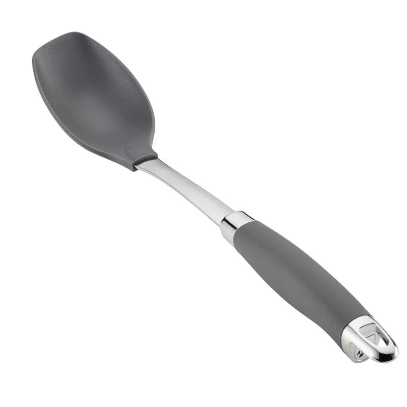 Gray Nylon Nonstick Cooking Spoon with SureGrip Handle