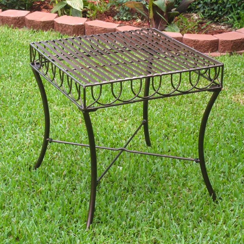 Lark Manor™ Erlsten Square Metal Outdoor Side Table