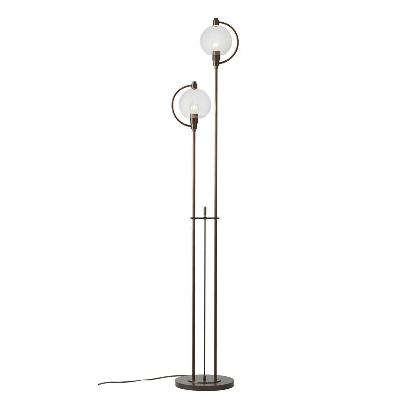 Pluto Transitional 68.1'' Bronze Floor Lamp with Clear Globe