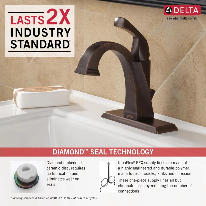 Dryden Single Hole Bathroom Faucet with Drain Assembly, Single Handle Bathroom Sink Faucet