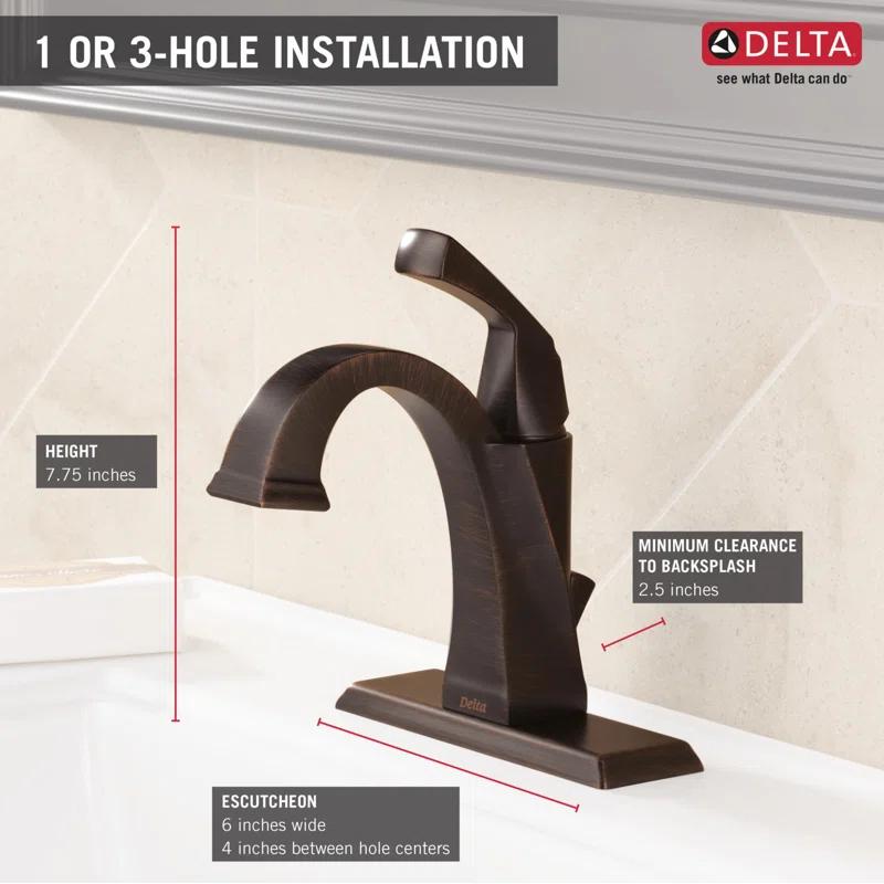 Dryden Single Hole Bathroom Faucet with Drain Assembly, Single Handle Bathroom Sink Faucet