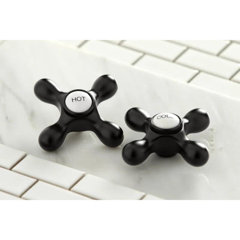 Kingston Brass Vintage Two-Handle 3-Hole Wall Mount Bathroom Faucet
