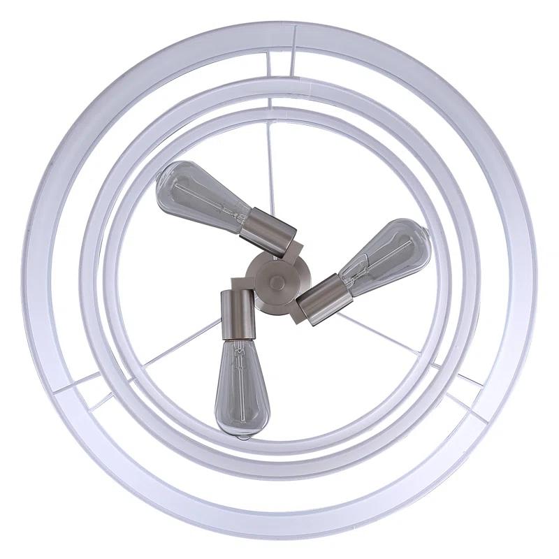 Eline 3 Light Dimmable Drum Chandelier
