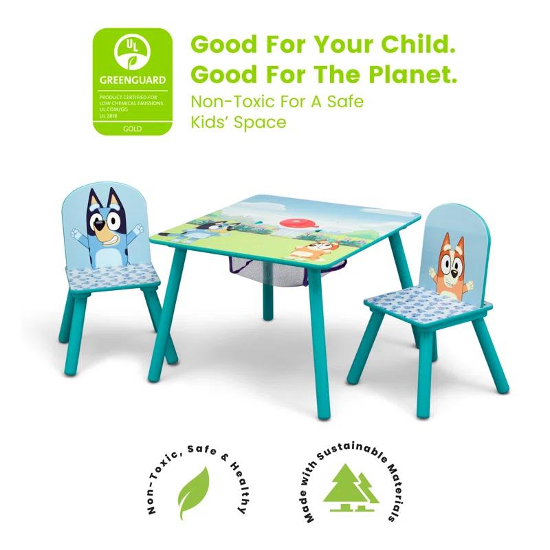 Delta Children Bluey Kids Table And Chair Set With Storage (2 Chairs Included) Delta Children - Greenguard Gold Certified
