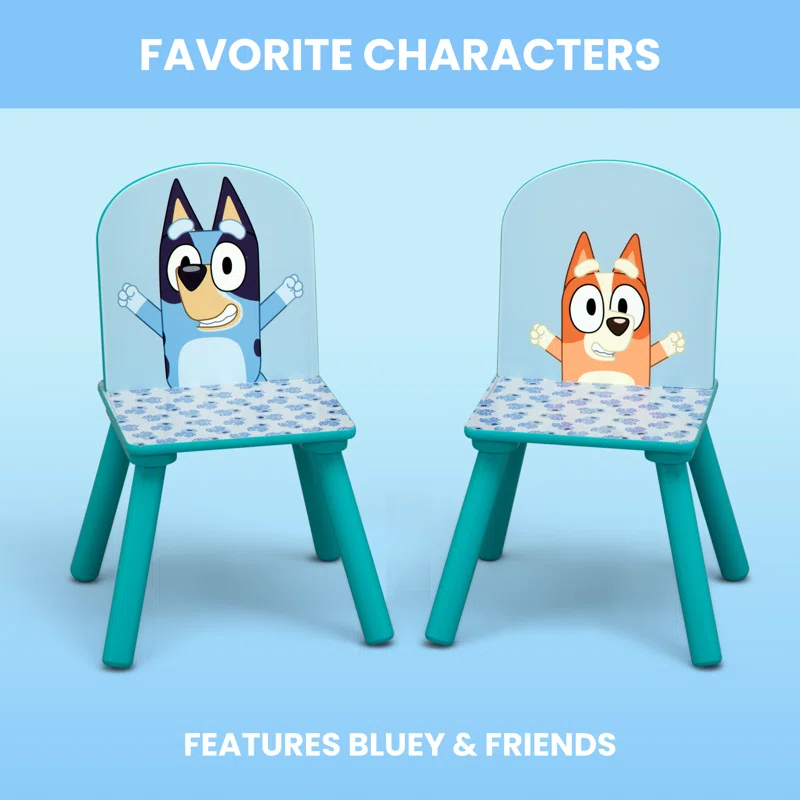 Delta Children Bluey Kids Table And Chair Set With Storage (2 Chairs Included) Delta Children - Greenguard Gold Certified