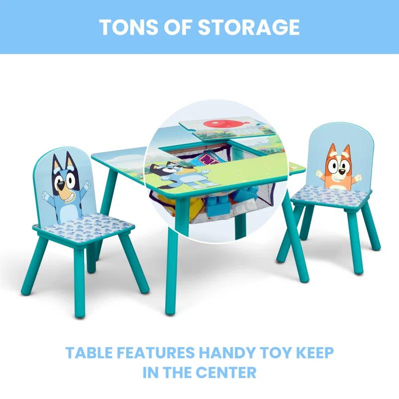 Delta Children Bluey Kids Table And Chair Set With Storage (2 Chairs Included) Delta Children - Greenguard Gold Certified