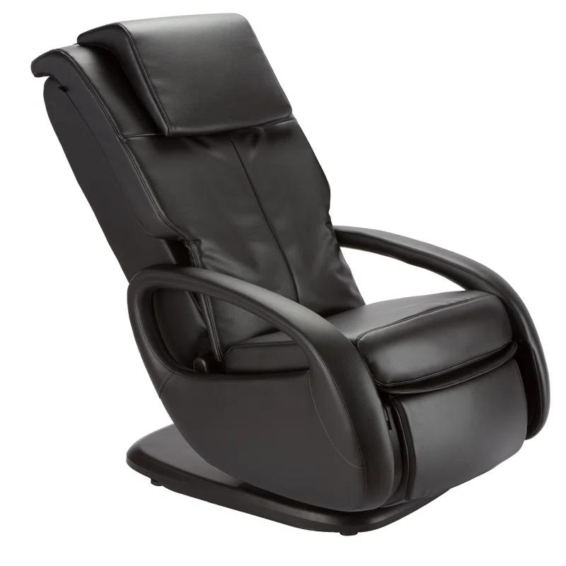 Black Faux Leather Swivel Massage Recliner Chair