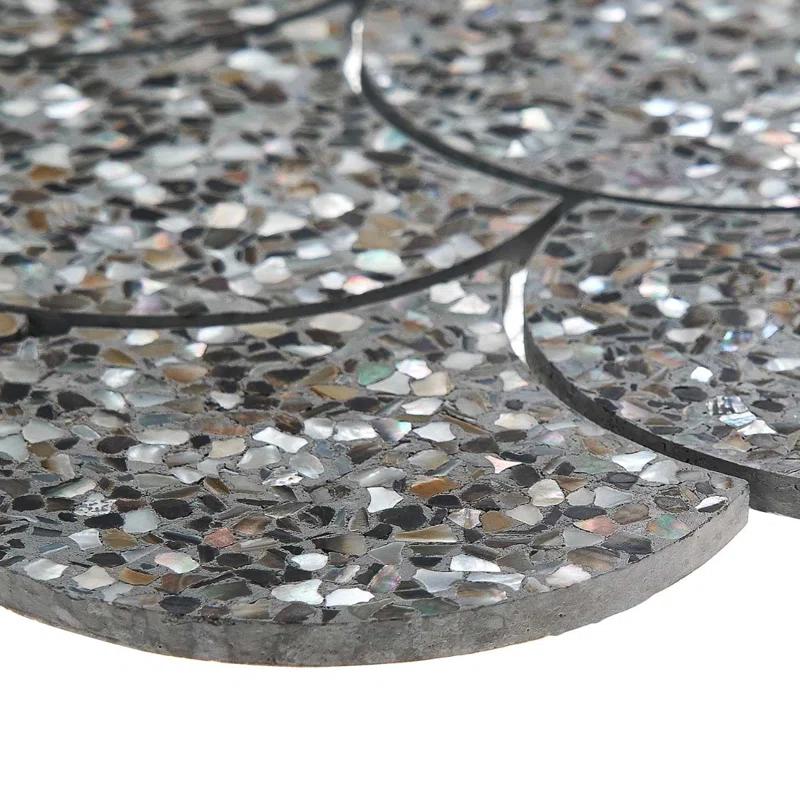 Shoal 5" Fishscale Terrazzo and Pearl Wall & Floor Mosaic Tile (0.74 Sq. Ft. / Sheet)