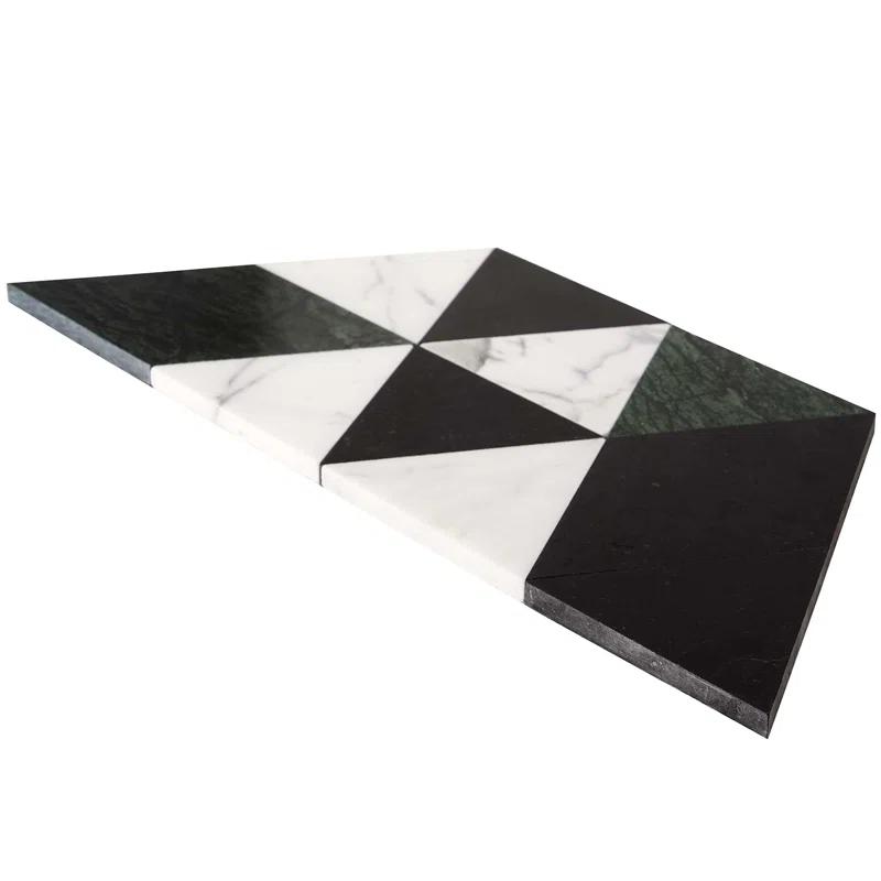 Prisma Dark Green 7.75 in. x 13.5 in. Polished Marble Floor and Wall Tile (0.73 sq. ft./Each)