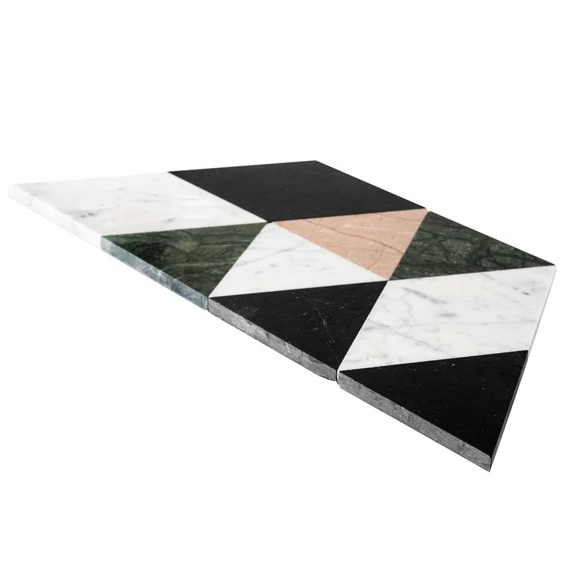 Prisma 7.75" x 13.5" Geometric Marble Mosaic Wall & Floor Tile (0.73 Sq. Ft. / Sheet)