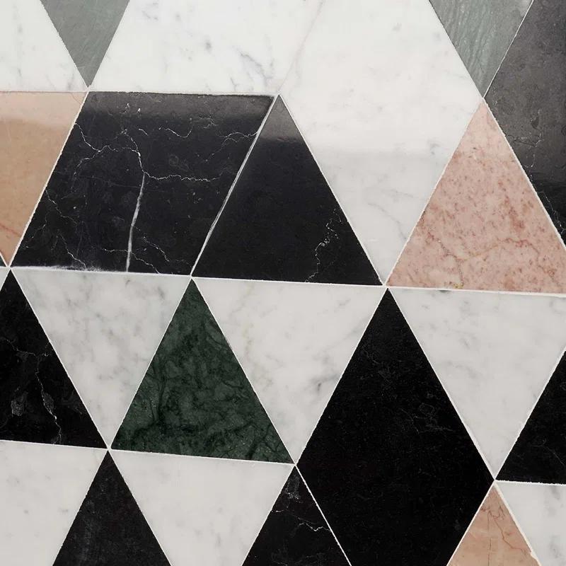 Prisma 7.75" x 13.5" Geometric Marble Mosaic Wall & Floor Tile (0.73 Sq. Ft. / Sheet)