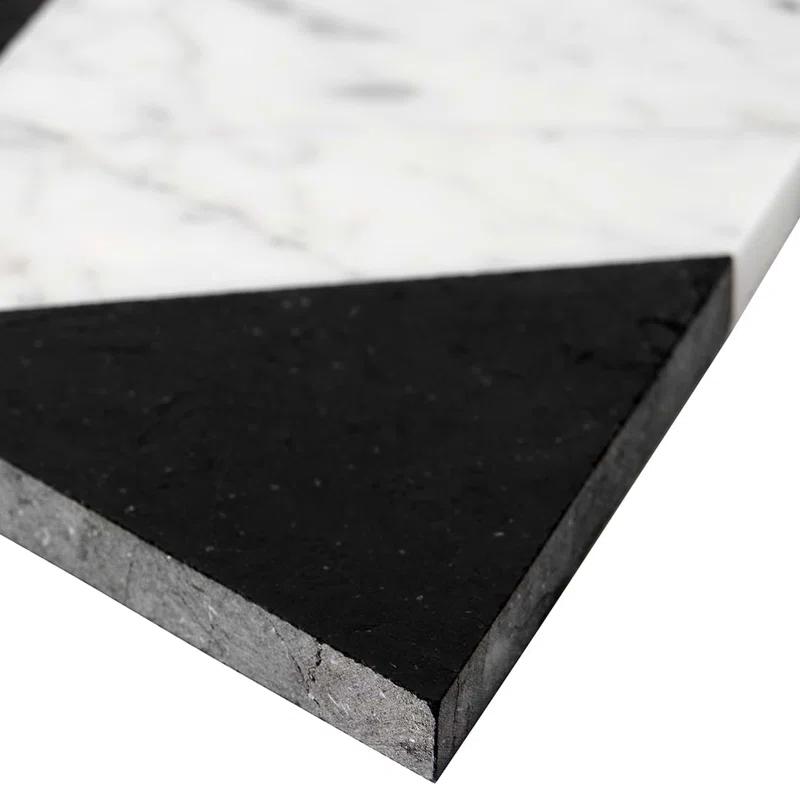 Prisma 7.75" x 13.5" Geometric Marble Mosaic Wall & Floor Tile (0.73 Sq. Ft. / Sheet)