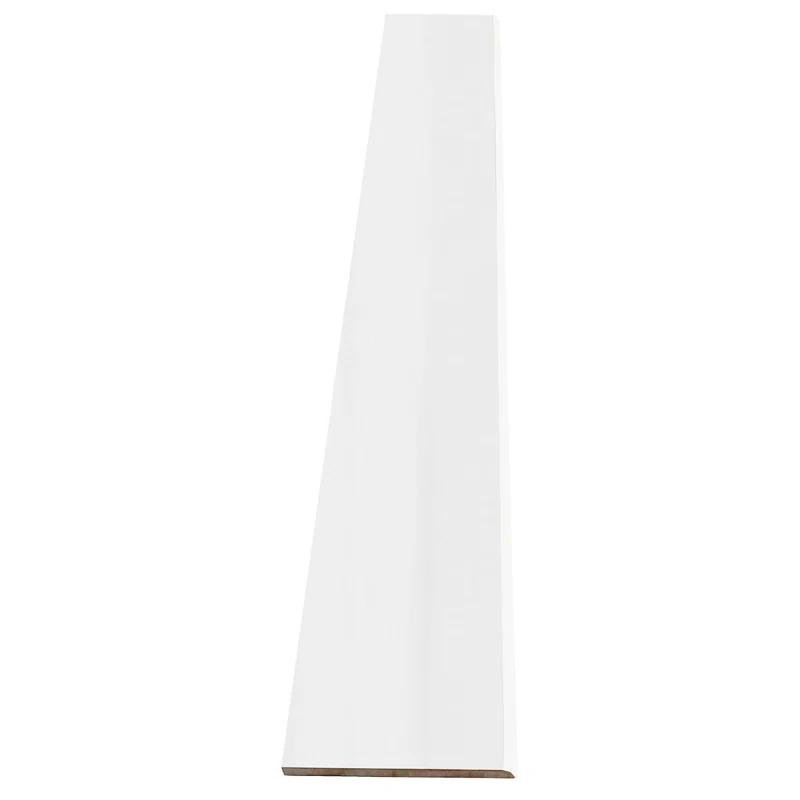 Terius Dolomite Warm White 3.54" x 23.54" Polished Marble Look Porcelain Bullnose Tile Trim