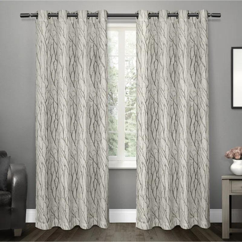 Winston Porter Leija Polyester Sheer Curtain Pair (Set of 2)