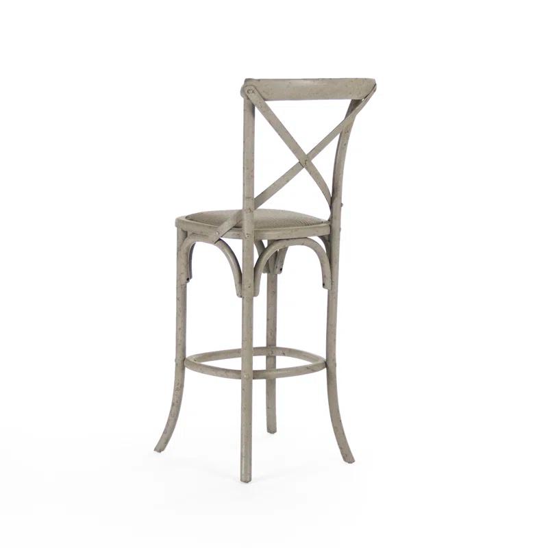 Zentique Parisienne Cafe Counter Stool with Solid Wood Frame