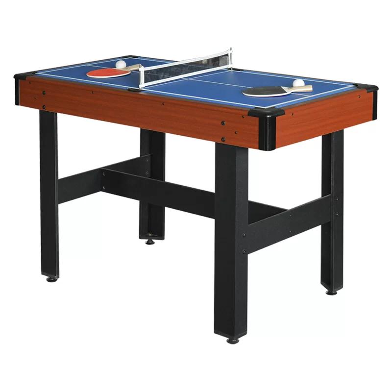 Triad Compact 48" Blue Multi-Game Table with Billiards, Hockey, and Table Tennis