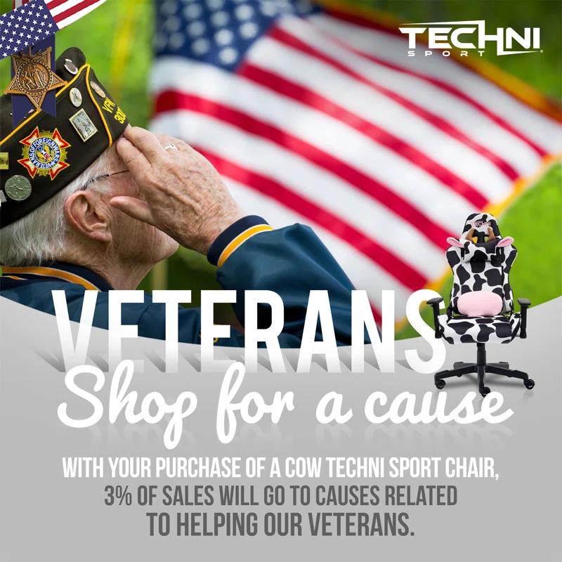 One Allium Way® Techni Sport TS85 COW Series Gaming Chair