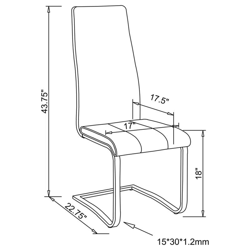 Genuine Leather Upholstered Cantilever Chair