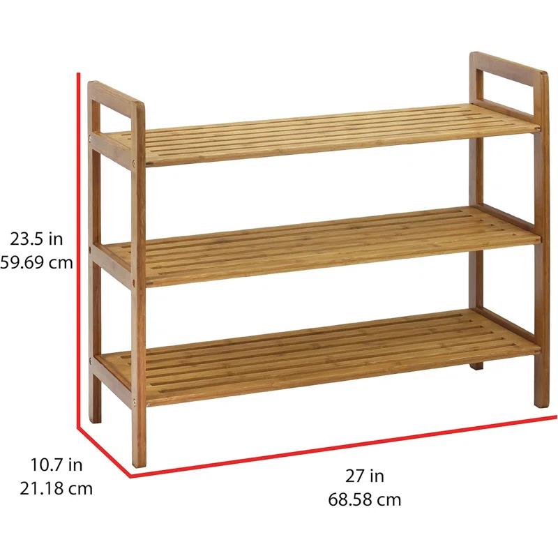 Symple Stuff 12 Pair Stackable Solid Wood Shoe Rack