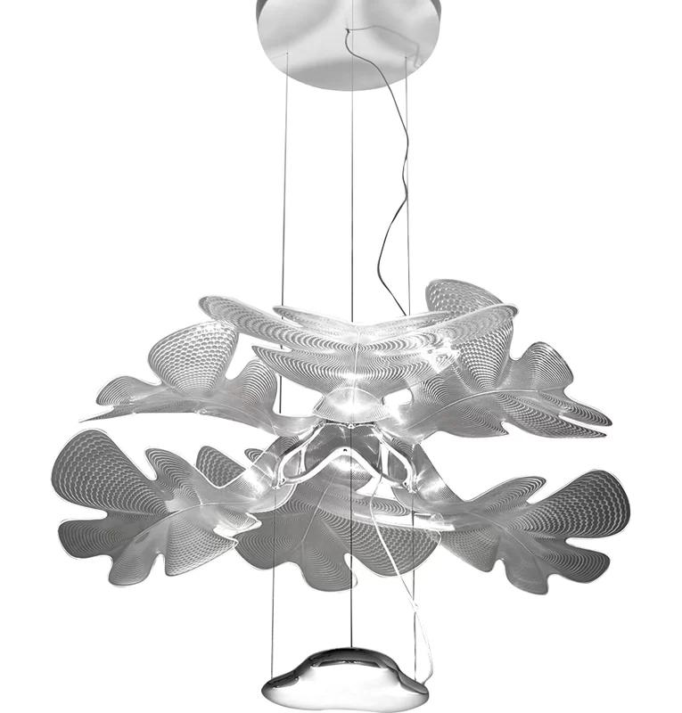 Elegant Aluminum Double-Tier LED Suspension Lamp in White
