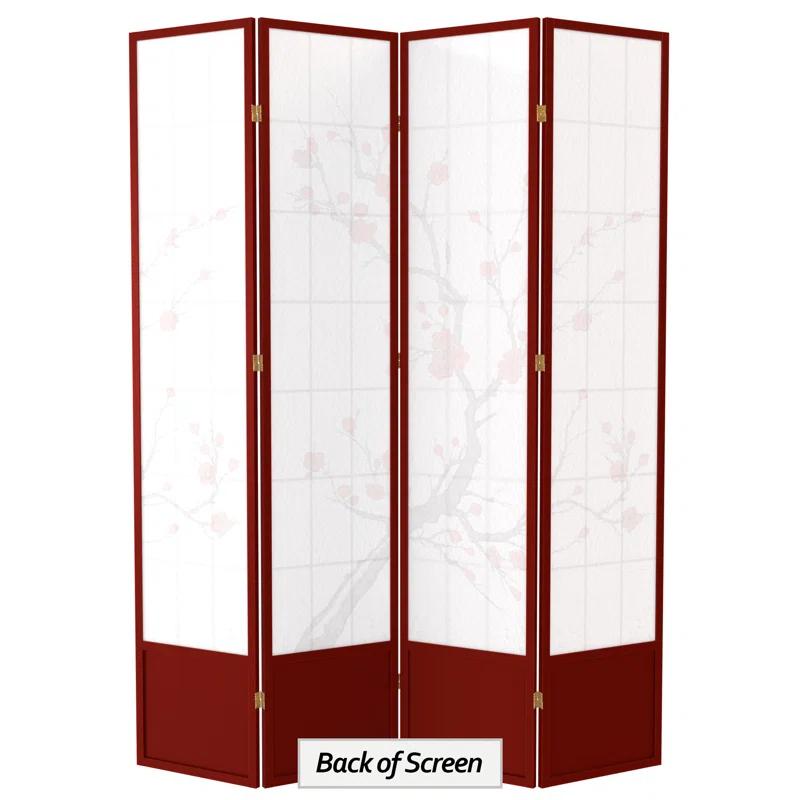 83.5" Cherry Blossom Shoji Room Divider