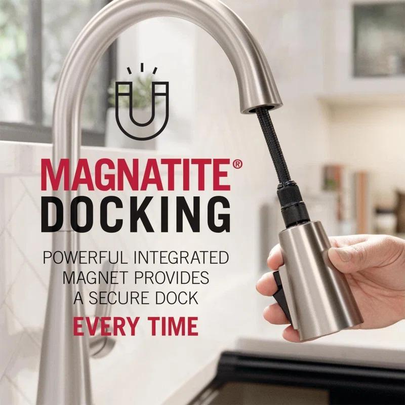 Almari Pull-Out Sprayer Kitchen Faucet, Single Handle Kitchen Sink Faucet