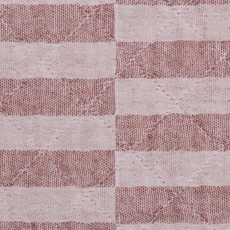 babyletto Maroon Stripe Quilted Muslin Changing Pad Cover