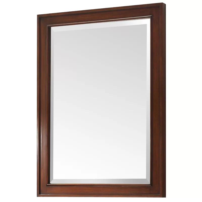 Brentwood Luxurious Walnut 24"x32" Transitional Wood Framed Mirror