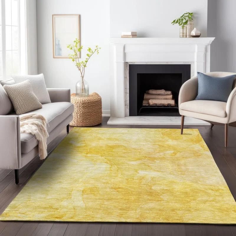 Premium Machine Washable Mayfield Gold Rug