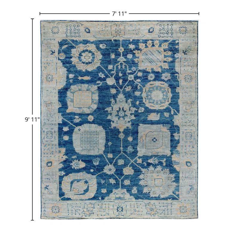 Solo Rugs One-of-a-Kind Rectangle 7'11" X 9'11" Wool Area Rug Blue