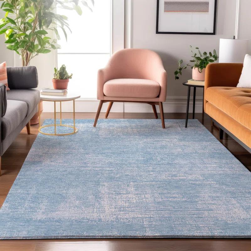 Premium Machine Washable Mayfield Blue Rug