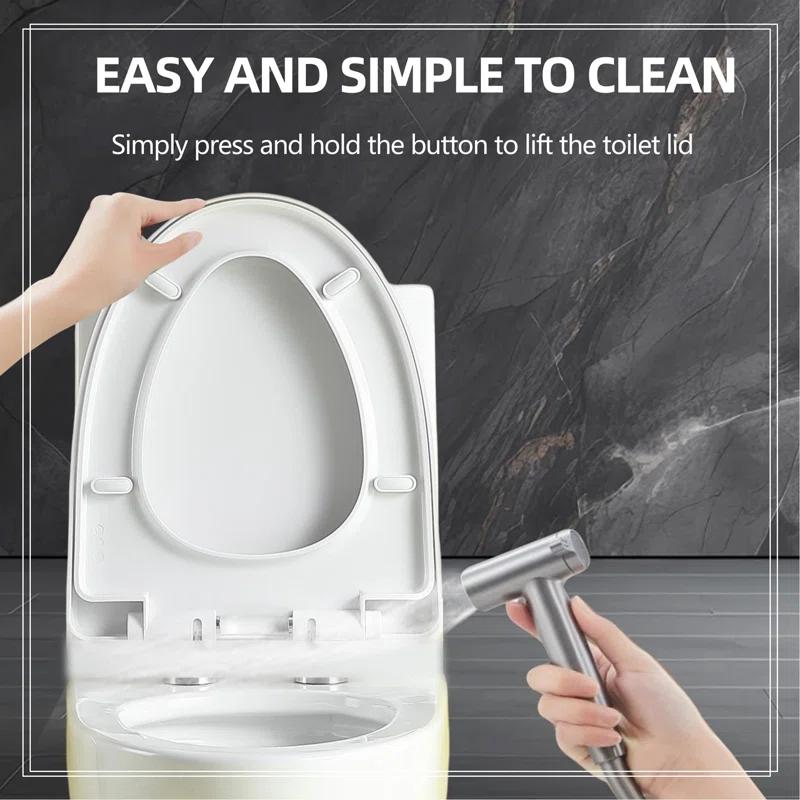 One-Piece Toilet, 1.1/1.60 GPF Water-Efficient Dual-Flush Elongated Comfort Height Floor Mounted, Standard-Size Toilet With Soft Closing Seat Included
